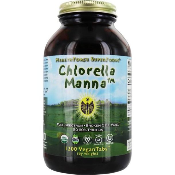 HealthForce Superfoods Chlorella Manna 1200 Vegan Tablets Kosttilskud