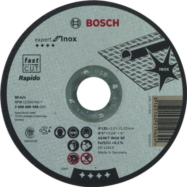 Bosch Rapido skreskive lige 125 x 1,0 mm