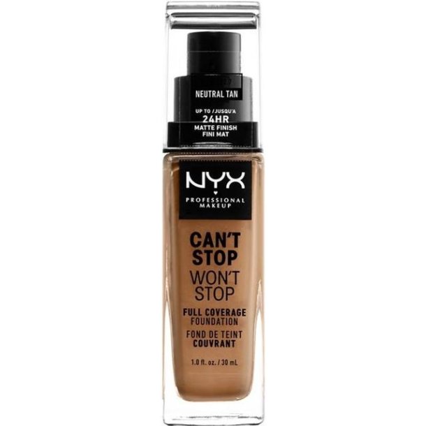 NYX Can't Stop Won't Stop Full Coverage Foundation CSWSF12.7 Natural Tan